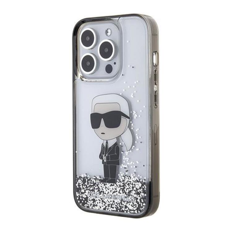KARL LAGERFELD Karl Lagerfeld Mobilskal till iPhone 15 Pro Liquid Glitter Ikonik