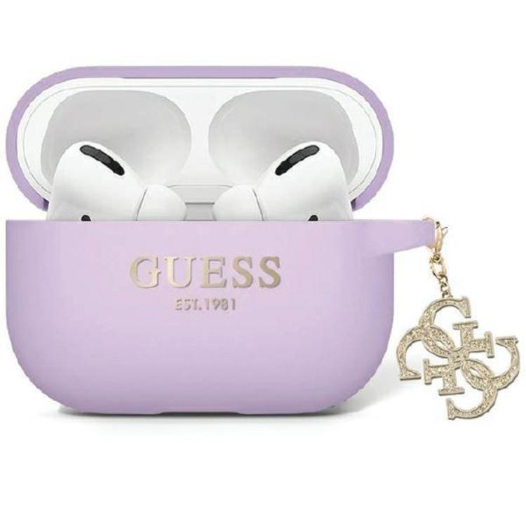 Guess Guess AirPods Pro 2 Skal Liquid Silikon Glitter Triangle Charm