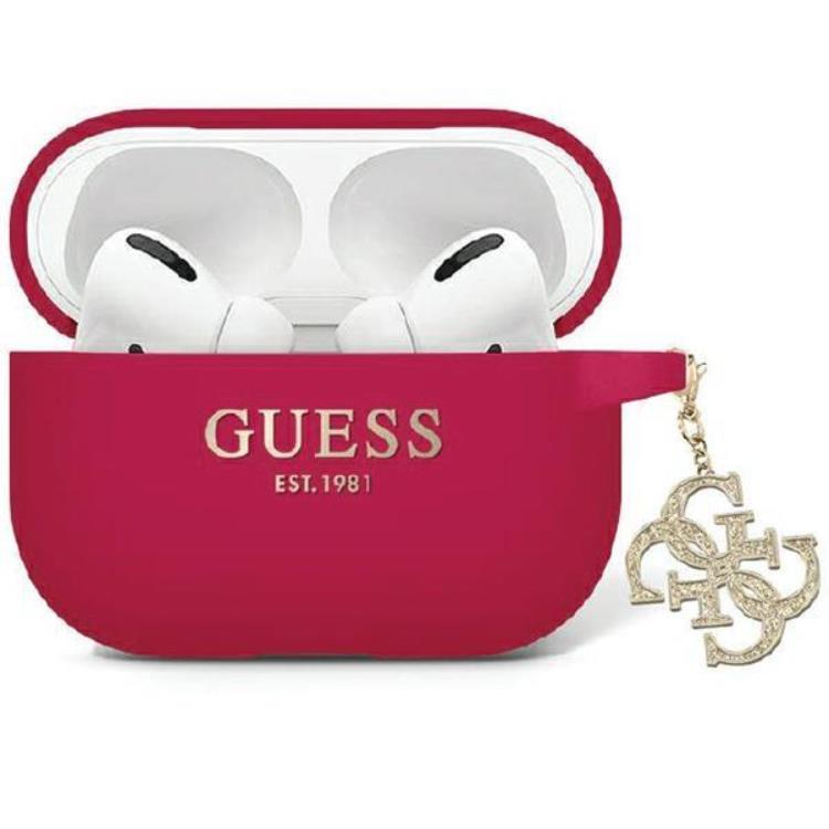 Guess Guess AirPods Pro 2 Skal Liquid Silikon Glitter Triangle Charm