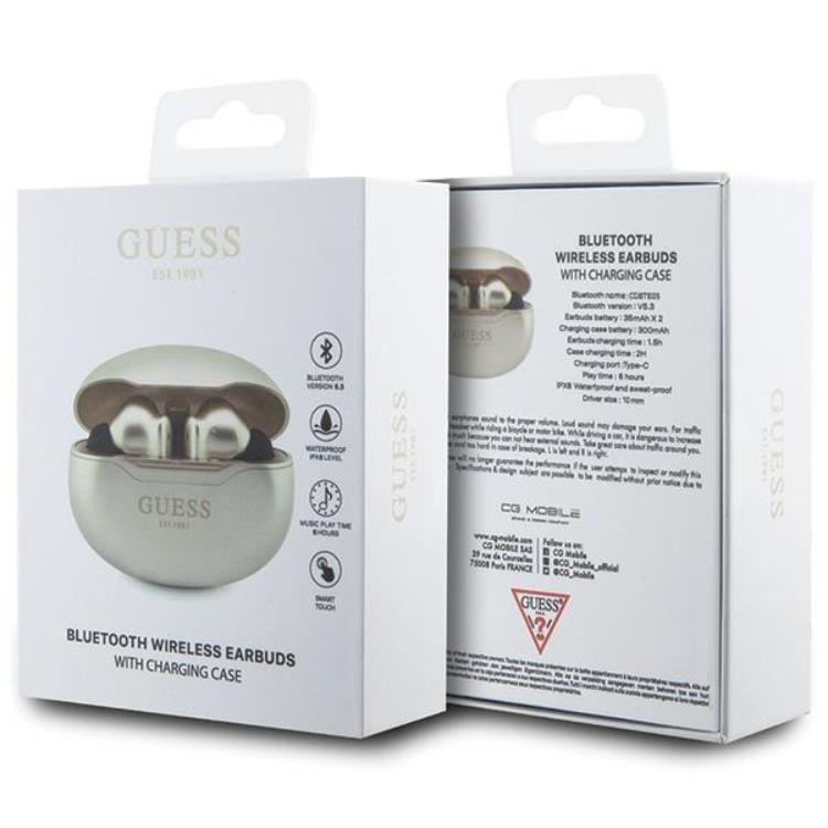 Guess Guess TWS EST Bluetooth In-Ear Hörlurar + Dockingsstation - Guld