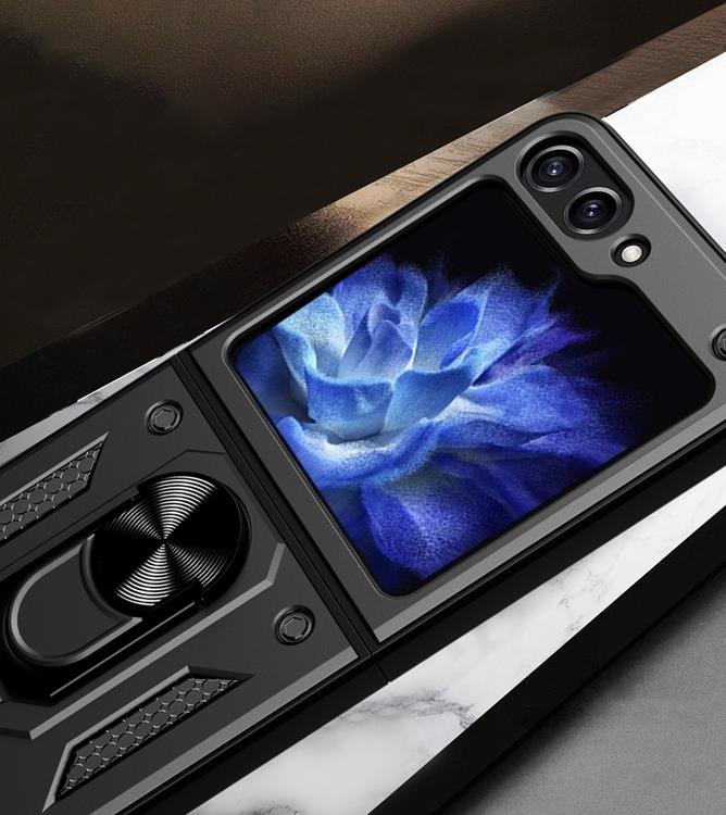 OEM Mobilskal till Galaxy Z Flip 5 Hybrid Armor Camshield - Rosa