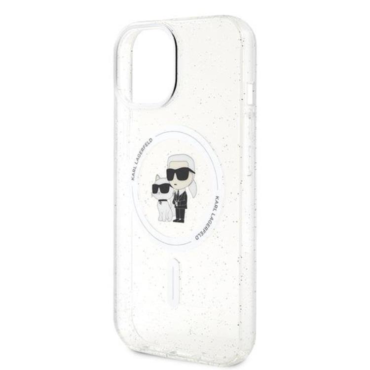 KARL LAGERFELD Karl Lagerfeld iPhone 15 Mobilskal Magsafe Glitter - Clear