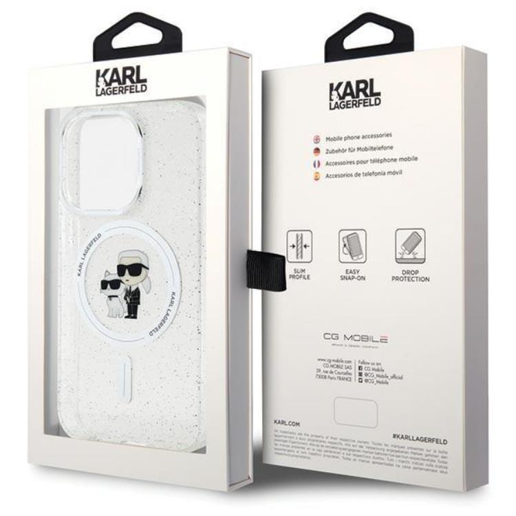 KARL LAGERFELD KARL LAGERFELD Mobilskal till iPhone 15 Pro Magsafe Glitter