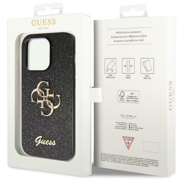 Guess Guess Mobilskal till iPhone 11/XR Glitter Script Big - sVART