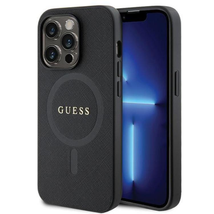 Guess Guess Mobilskal till iPhone 14 Pro Magsafe Saffiano - Svart