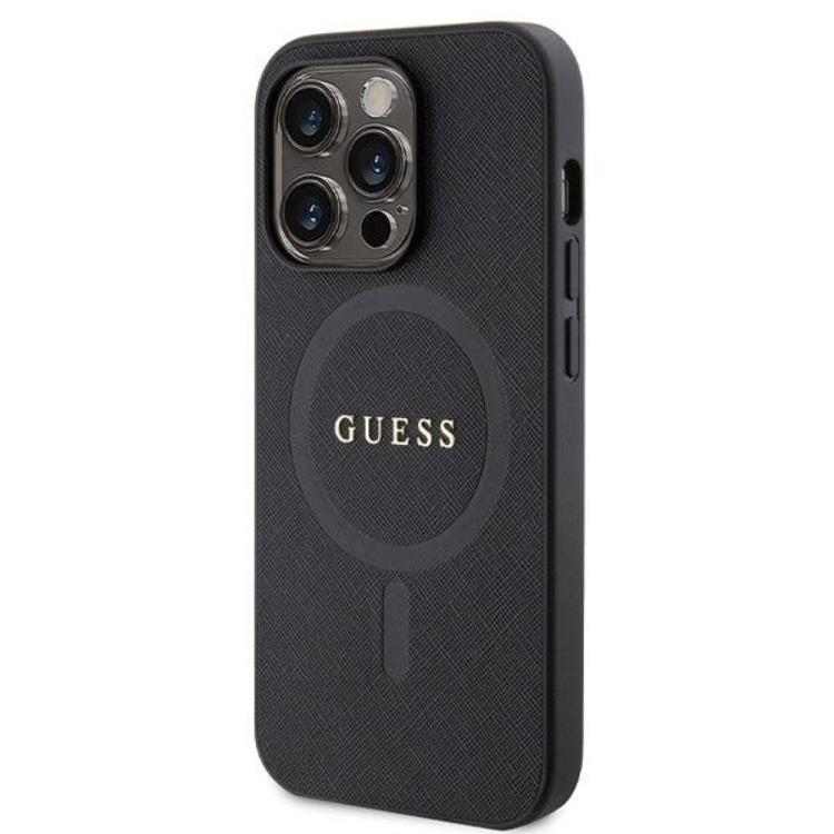 Guess Guess Mobilskal till iPhone 14 Pro Magsafe Saffiano - Svart