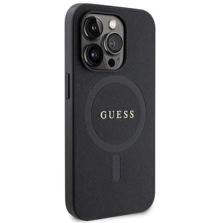 Guess Guess Mobilskal till iPhone 14 Pro Magsafe Saffiano - Svart