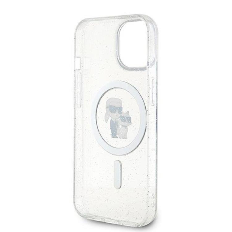 KARL LAGERFELD Karl Lagerfeld Mobilskal till iPhone 15 Plus Magsafe Glitter - Clear