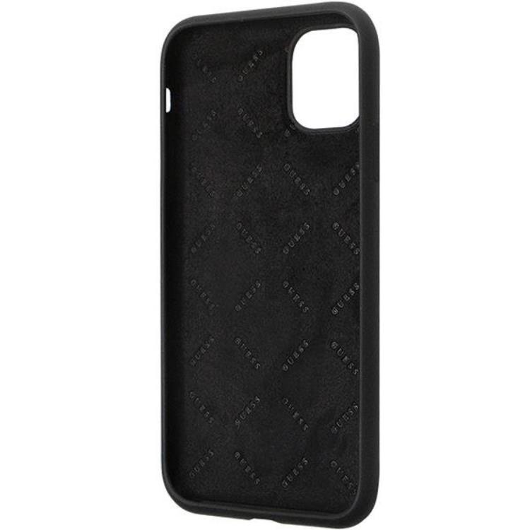 Guess Guess Mobilskal till iPhone 11/XR Silikon Logo Strass - Svart