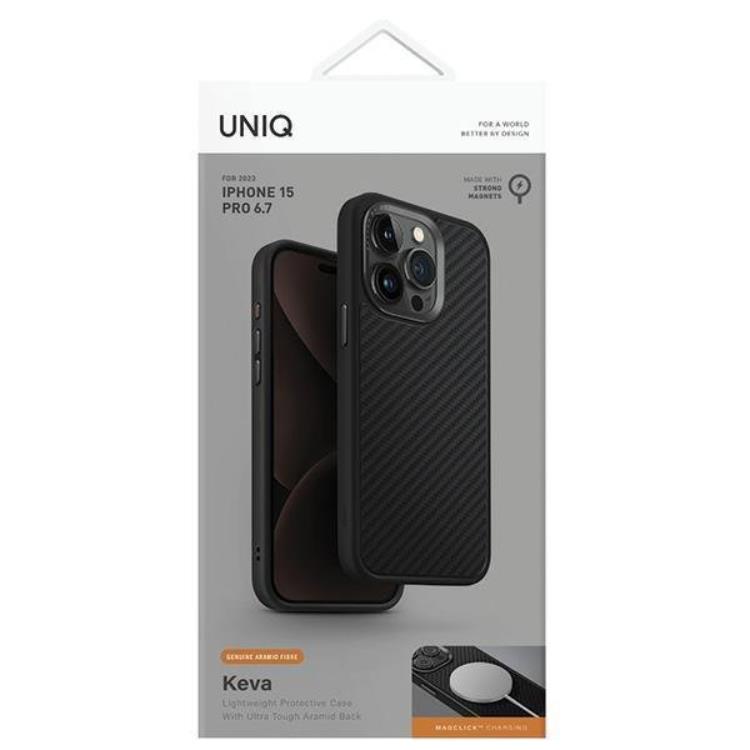 UNIQ UNIQ Mobilskal till iPhone 15 Pro Magsafe Keva - Svart