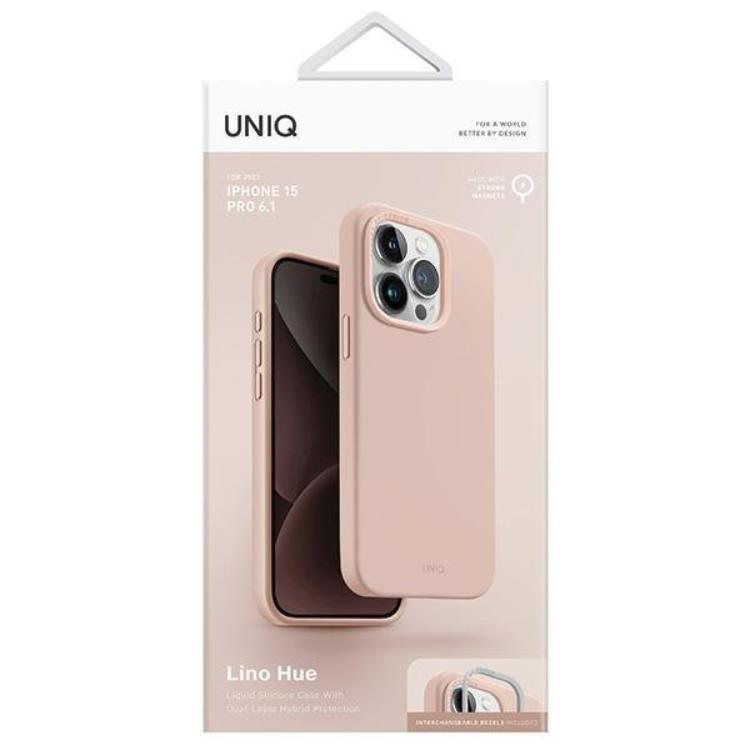 UNIQ UNIQ Mobilskal till iPhone 15 Pro Max Magsafe Lino Hue - Rosa