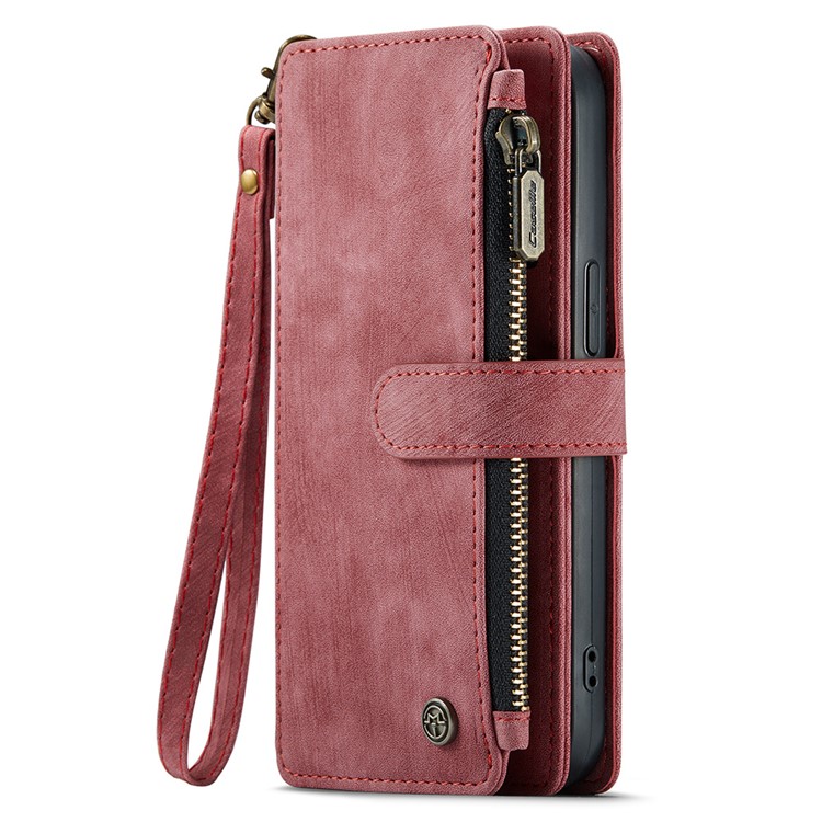 Caseme CASEME iPhone 15 Pro Max Plånboksfodral C30 Zipper - Röd
