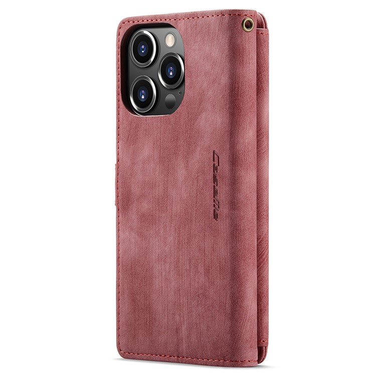 Caseme CASEME iPhone 15 Pro Max Plånboksfodral C30 Zipper - Röd