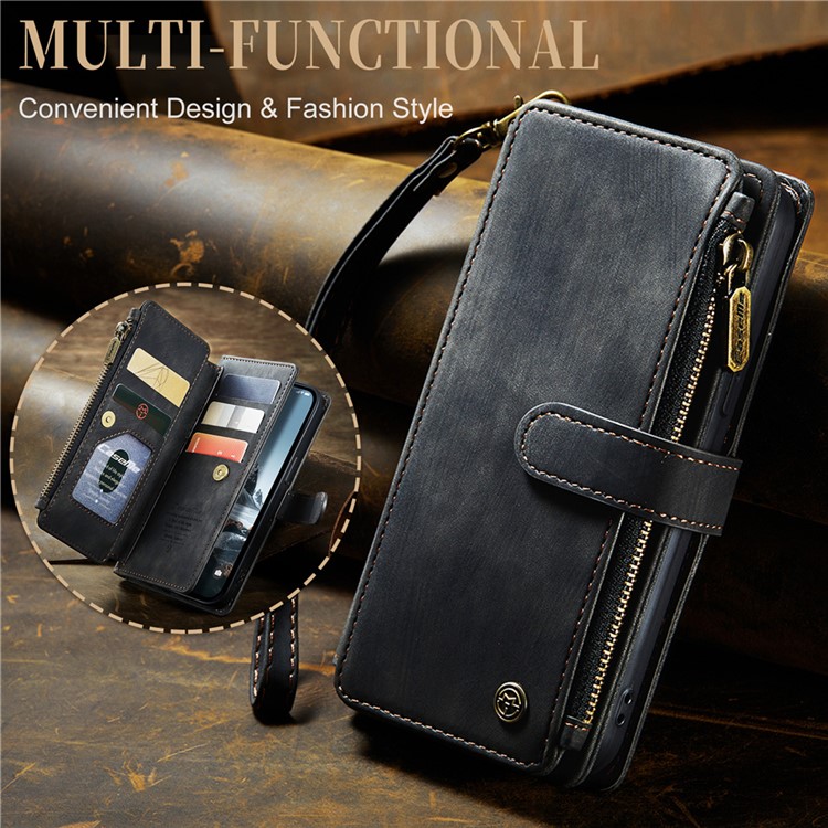 Caseme CASEME iPhone 15 Pro Max Plånboksfodral C30 Zipper - Svart