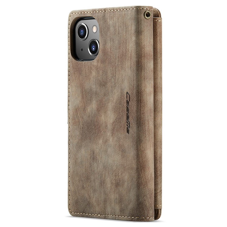 Caseme CASEME iPhone 15 Plus Plånboksfodral C30 Zipper - Brun
