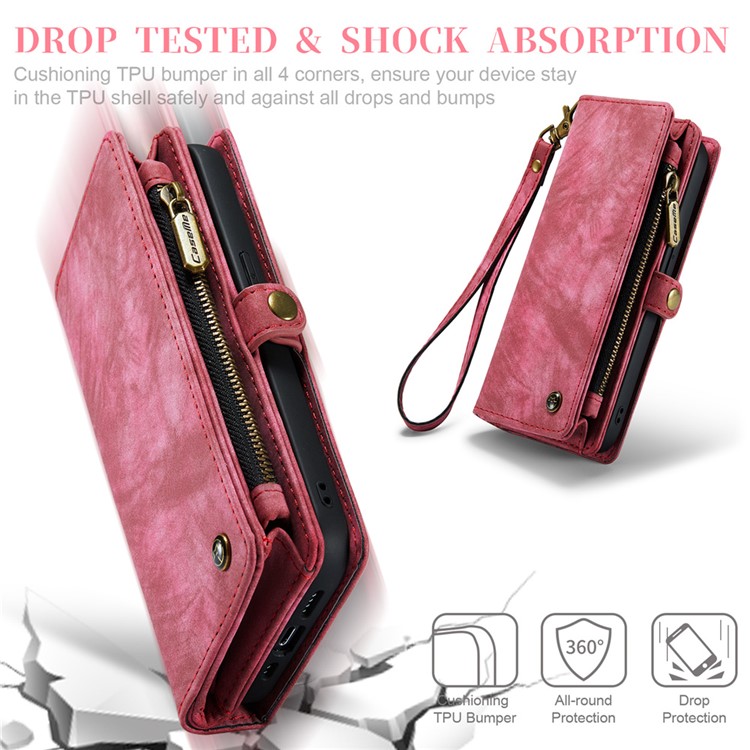 Caseme CASEME iPhone 15 Pro Plånboksfodral 008 Detachable - Röd
