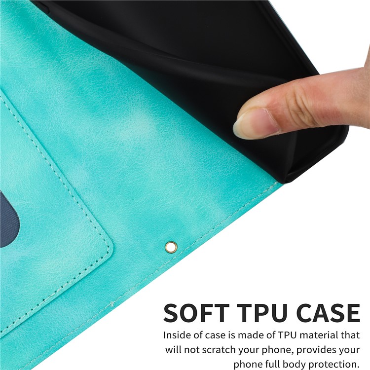 OEM iPhone 15 Pro Max Plånboksfodral Flower Pattern - Grön