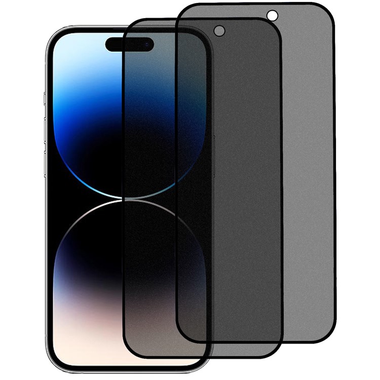Boom of Sweden BOOM [2-Pack] iPhone 15 Plus Härdat Glas Skärmskydd Privacy - Svart