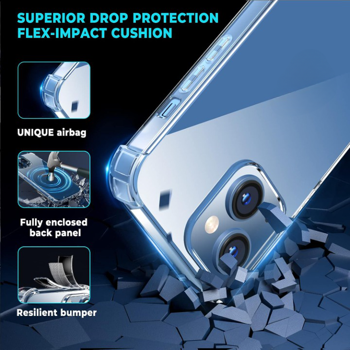 Boom of Sweden BOOM Mobilskal till iPhone 15 Plus Shockproof TPU - Clear