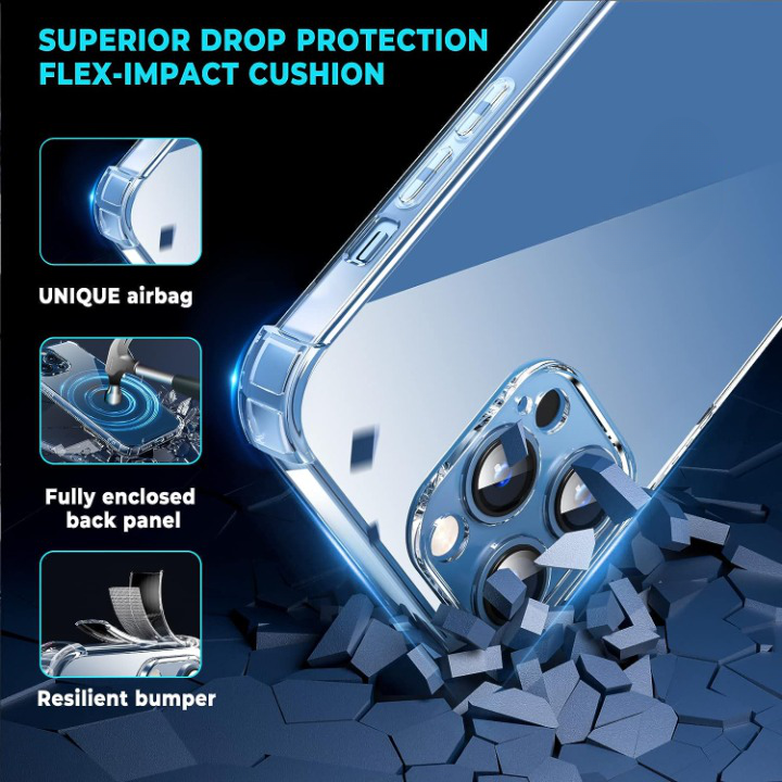 Boom of Sweden BOOM Mobilskal till iPhone 15 Pro Shockproof TPU - Clear