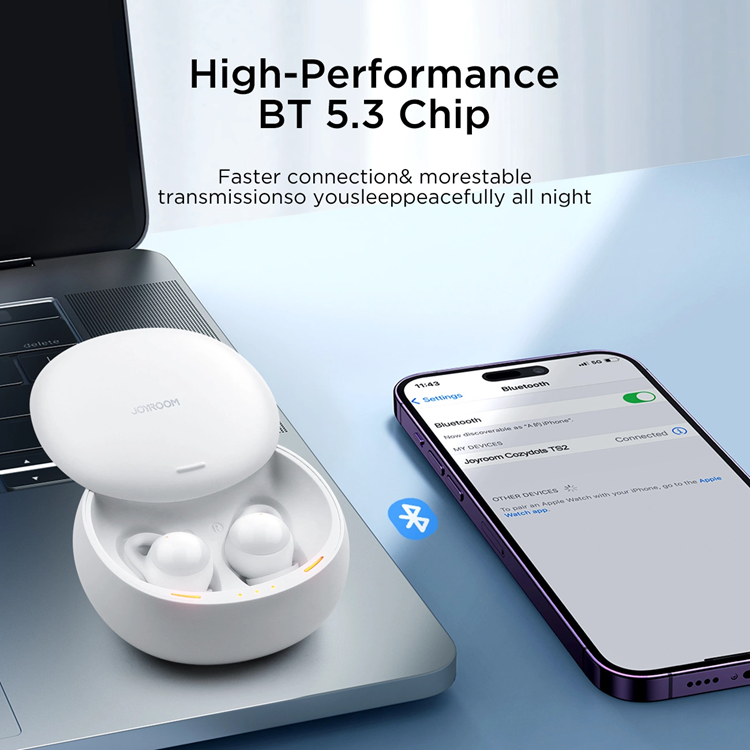 Joyroom Joyroom TWS Trådlösa Hörlurar Cozydots Series Bluetooth 5.3 - Vit