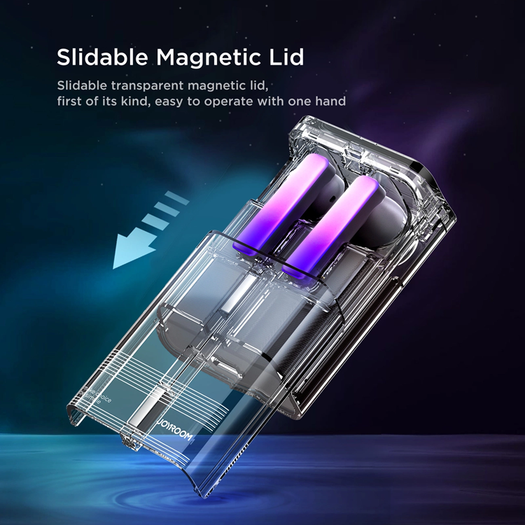 Joyroom Joyroom TWS Trådlösa Hörlurar IceLens Series med LED-Lampor - Vit