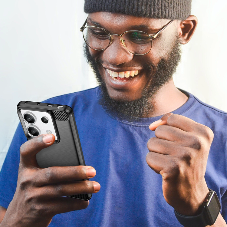 OEM Mobilskal till Xiaomi Redmi Note 13 Pro Plus Carbon - Svart