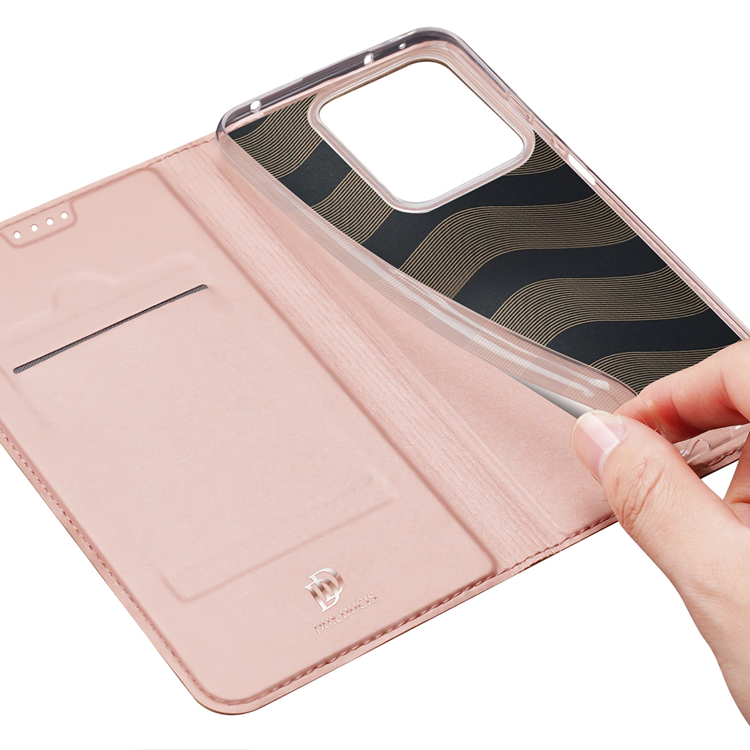Dux Ducis DUX DUCIS Skin Pro Xiaomi Redmi Note 13 5G Plånboksfodral PU Läder - Rosa
