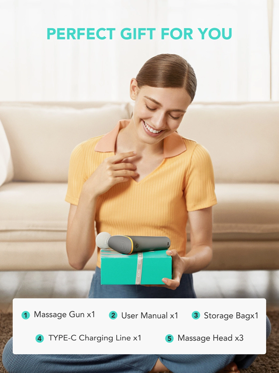 SKG SKG F5-EN Massagepistol För Hela Kroppen - Grå