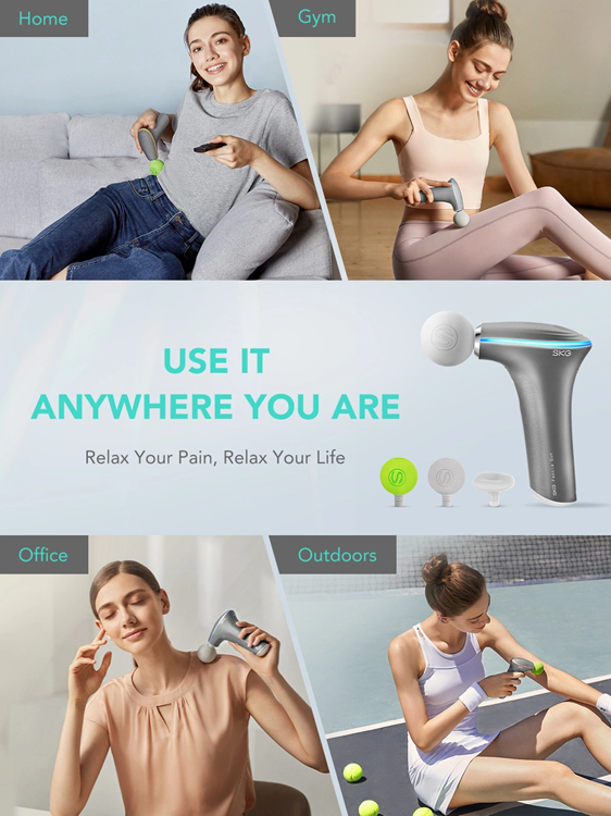 SKG SKG F5-EN Massagepistol För Hela Kroppen - Grå