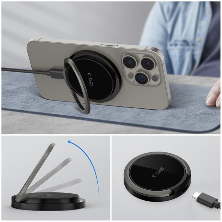 Tech-Protect Tech-Protect Trådlös Laddare Magsafe QI15W-A33 - Svart