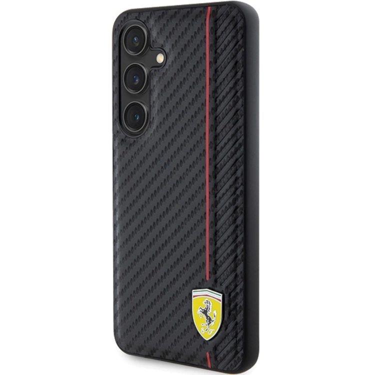 Ferrari Ferrari Mobilskal till Galaxy S24 Carbon Printed Line - Svart