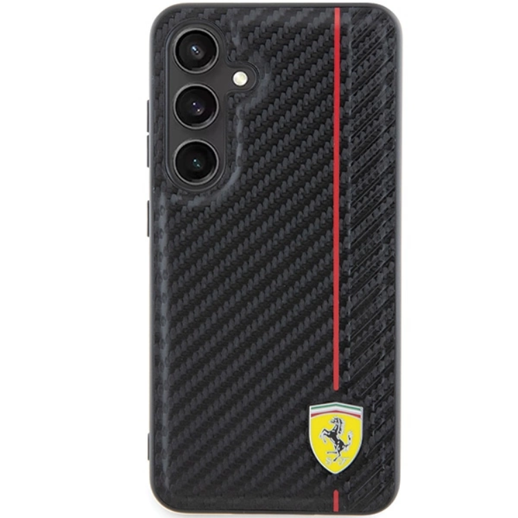 Ferrari Ferrari Mobilskal till Galaxy S24 Carbon Printed Line - Svart