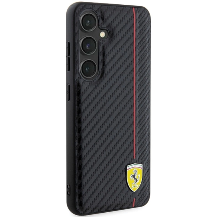 Ferrari Ferrari Mobilskal till Galaxy S24 Carbon Printed Line - Svart