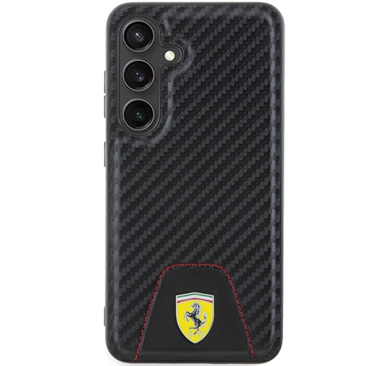 Ferrari Ferrari Mobilskal till Galaxy S24 Carbon Stitched Bottom - Svart
