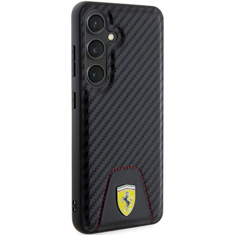 Ferrari Ferrari Mobilskal till Galaxy S24 Carbon Stitched Bottom - Svart