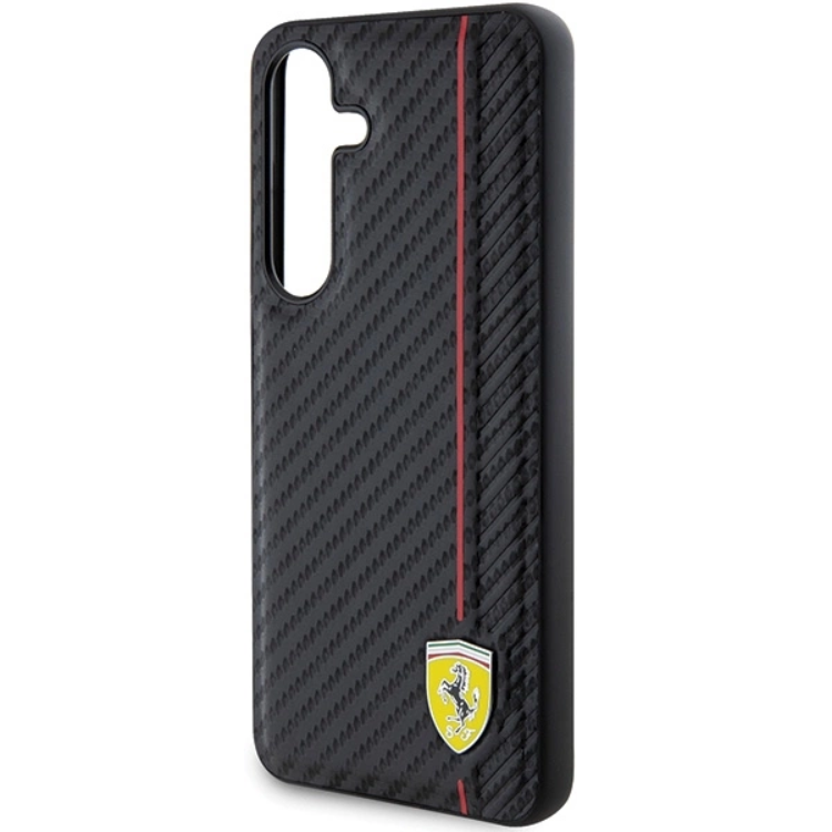 Ferrari Ferrari Mobilskal till Galaxy S24 Plus Carbon Printed Line - Svart