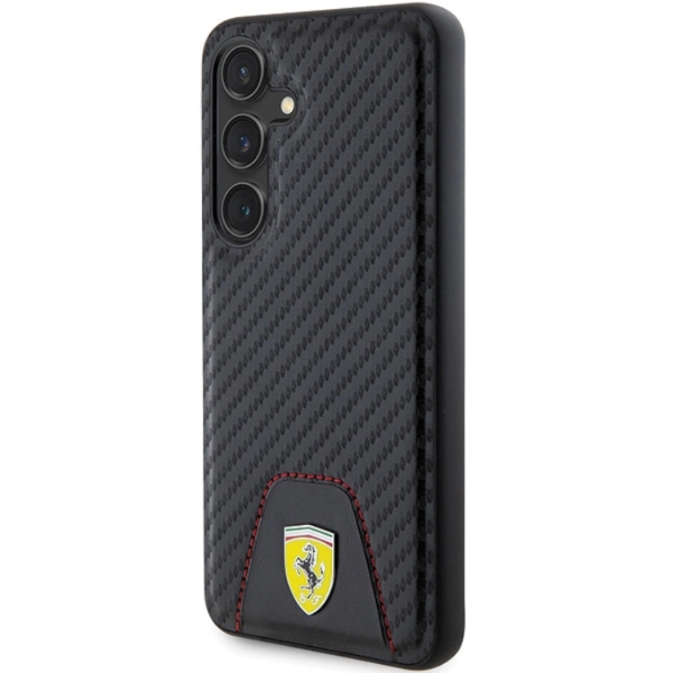 Ferrari Ferrari Mobilskal till Galaxy S24 Plus Carbon Stitched Bottom - Svart