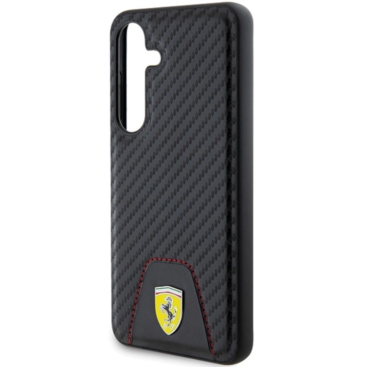 Ferrari Ferrari Mobilskal till Galaxy S24 Plus Carbon Stitched Bottom - Svart