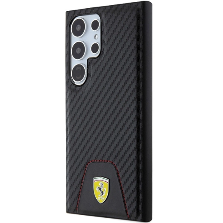 Ferrari Ferrari Mobilskal till Galaxy S24 Ultra Carbon Stitched Bottom - Svart
