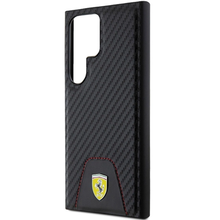 Ferrari Ferrari Mobilskal till Galaxy S24 Ultra Carbon Stitched Bottom - Svart