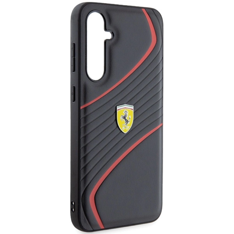 Ferrari Ferrari Mobilskal till Galaxy S23 FE Twist Metal Logo - Svart