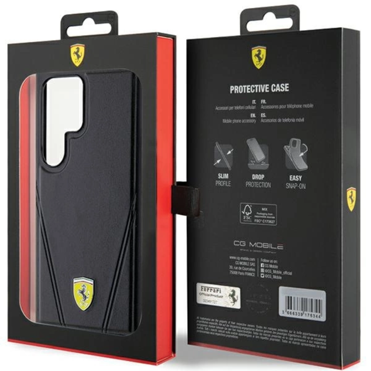 Ferrari Ferrari Mobilskal till Galaxy S24 Ultra Magsafe Hot Stamp V Lines