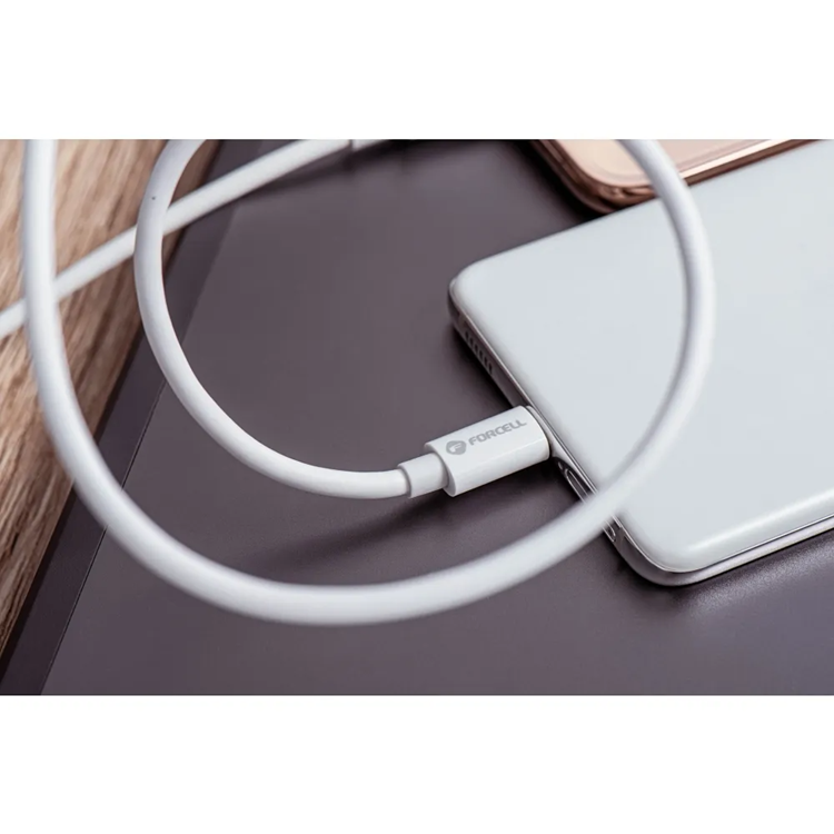Forcell Forcell USB-C till USB-C kabel 3m 100W - Vit