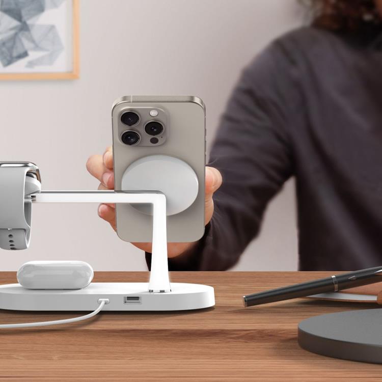 Tech-Protect 4-i-1 Trådlös Laddare Magsafe iPhone Apple Watch AirPods