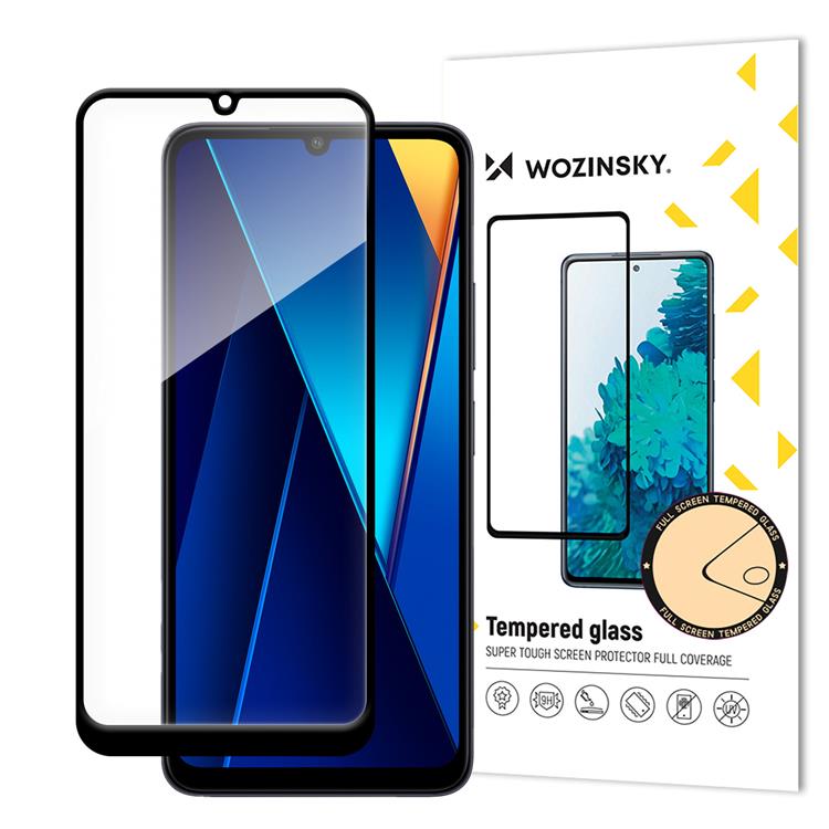 Wozinsky Wozinsky Xiaomi Poco C65/Redmi 13C Härdat Glas Skärmskydd - Svart