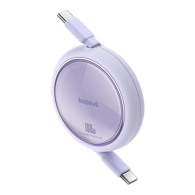 BASEUS Baseus Retractable Free2Draw Mini USB-C - USB-C 100W 1m - Lila