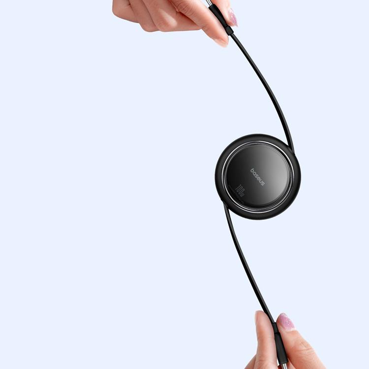 BASEUS Baseus Retractable Free2Draw Mini USB-C - USB-C 100W 1m - Svart