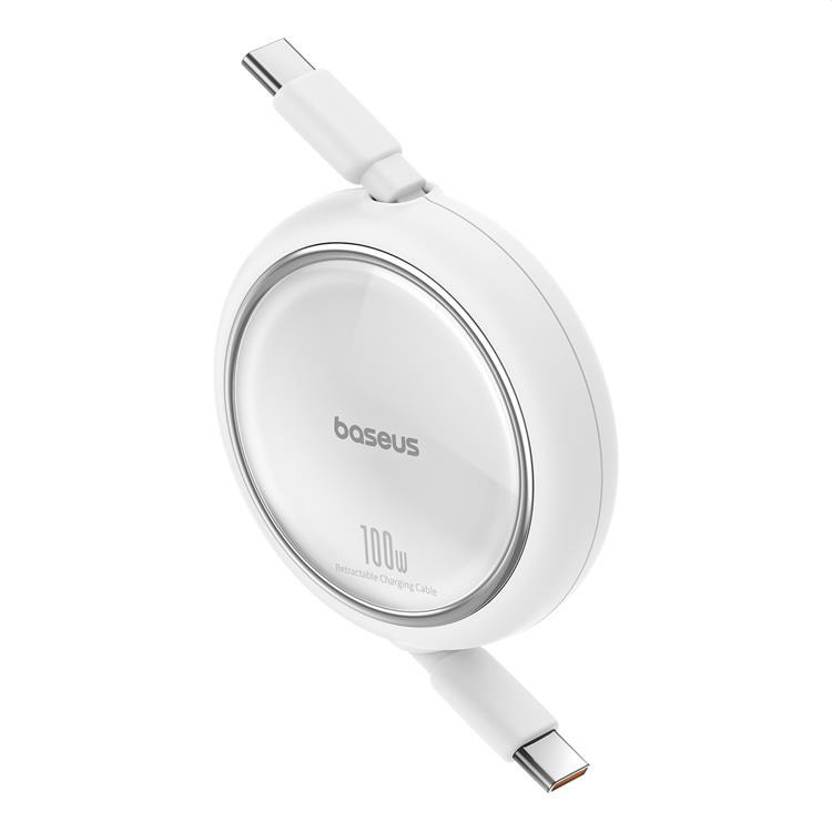 BASEUS Baseus Retractable Free2Draw Mini USB-C - USB-C 100W 1m - Vit