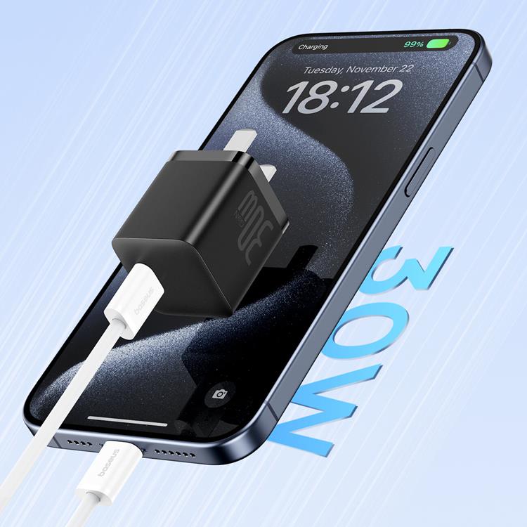 BASEUS Baseus USB-C till USB-C kabel Superior 30W 480Mb/s kabel 2m - Vit